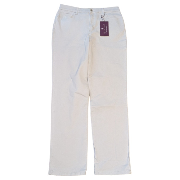 GLORIA VANDERBILT Amanda Gray Denim Jeans Women's Size 12A NEW - Picture 1 of 10